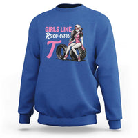 Racing Car Girl Sweatshirt Girls Like Race Cars Too - Wonder Print Shop
