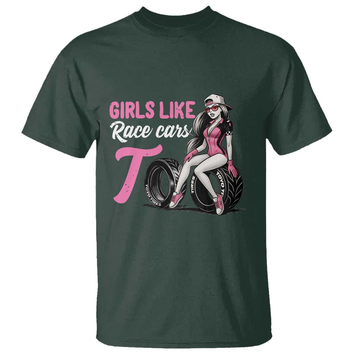 Racing Car Girl T Shirt Girls Like Race Cars Too - Wonder Print Shop