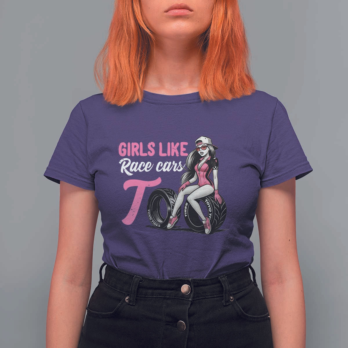 Racing Car Girl T Shirt For Women Girls Like Race Cars Too - Wonder Print Shop