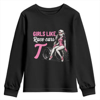 Racing Car Girl Youth Sweatshirt Girls Like Race Cars Too - Wonder Print Shop