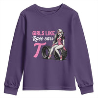 Racing Car Girl Youth Sweatshirt Girls Like Race Cars Too - Wonder Print Shop
