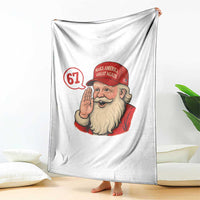 67 Six Seven Christmas Throw Blanket Santa MAGA Hat Xmas - Wonder Print Shop