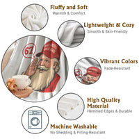 67 Six Seven Christmas Throw Blanket Santa MAGA Hat Xmas - Wonder Print Shop