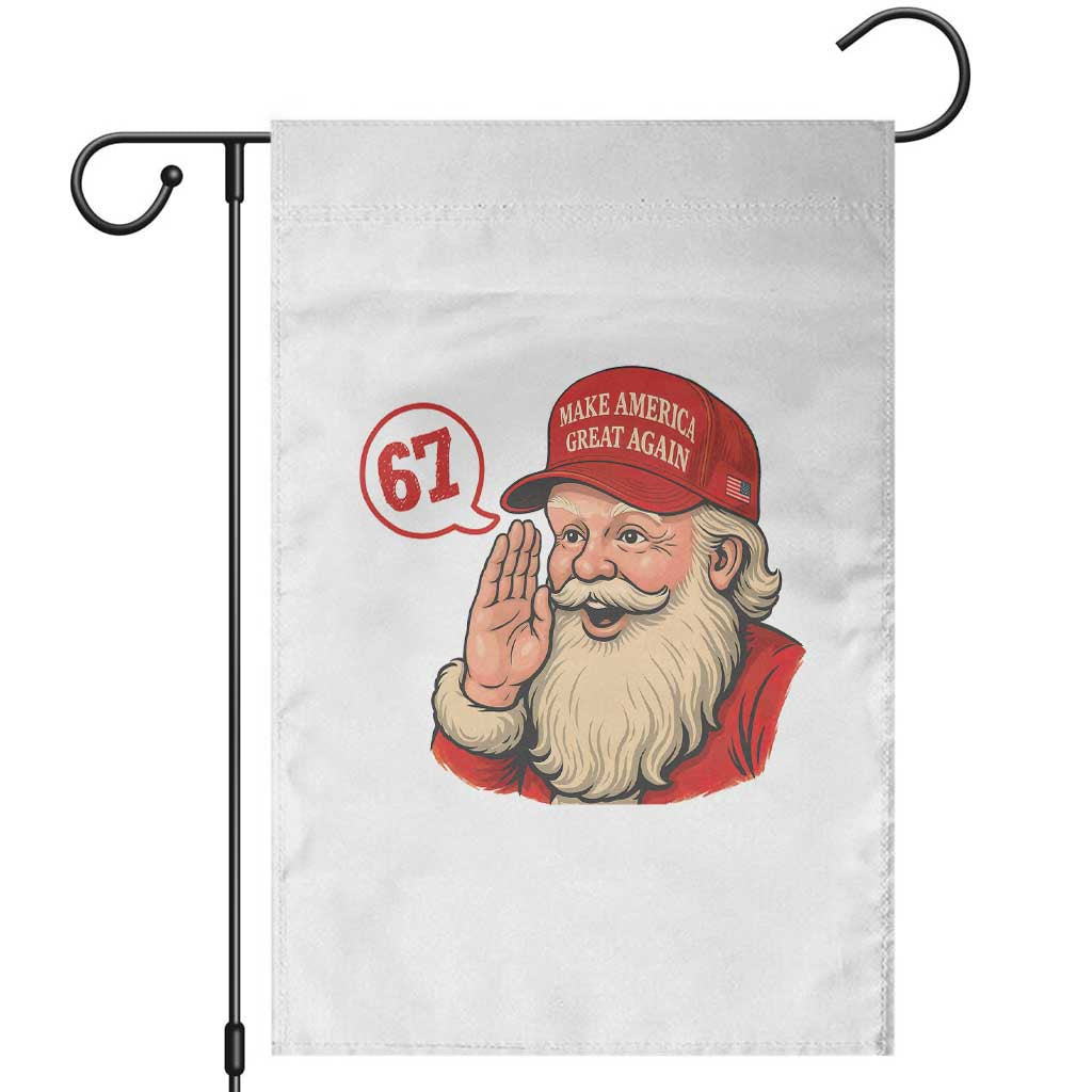 67 Six Seven Christmas Garden Flag Santa MAGA Hat Xmas - Wonder Print Shop