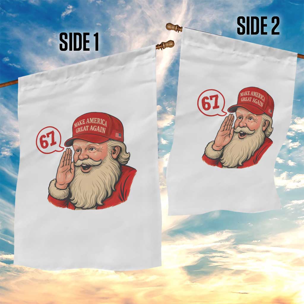 67 Six Seven Christmas Garden Flag Santa MAGA Hat Xmas - Wonder Print Shop