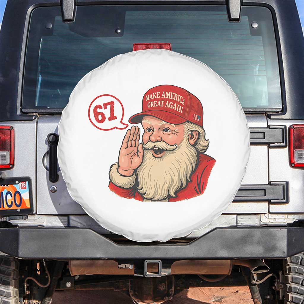 67 Six Seven Christmas Spare Tire Cover Santa MAGA Hat Xmas - Wonder Print Shop