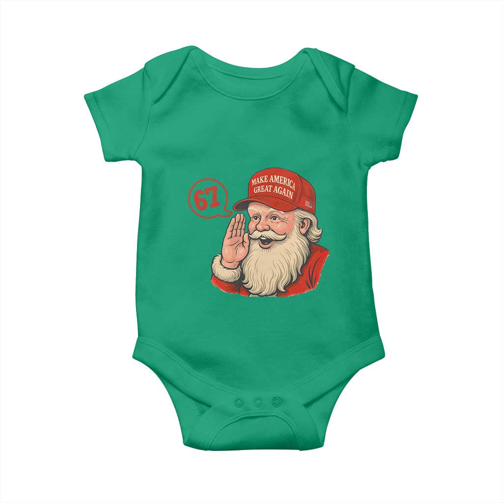 67 Six Seven Christmas Baby Onesie Santa MAGA Hat Xmas - Wonder Print Shop