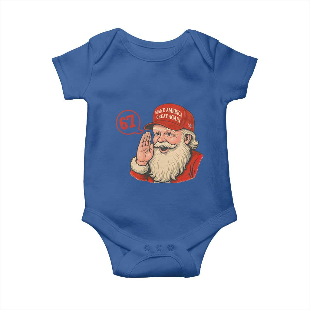 67 Six Seven Christmas Baby Onesie Santa MAGA Hat Xmas - Wonder Print Shop