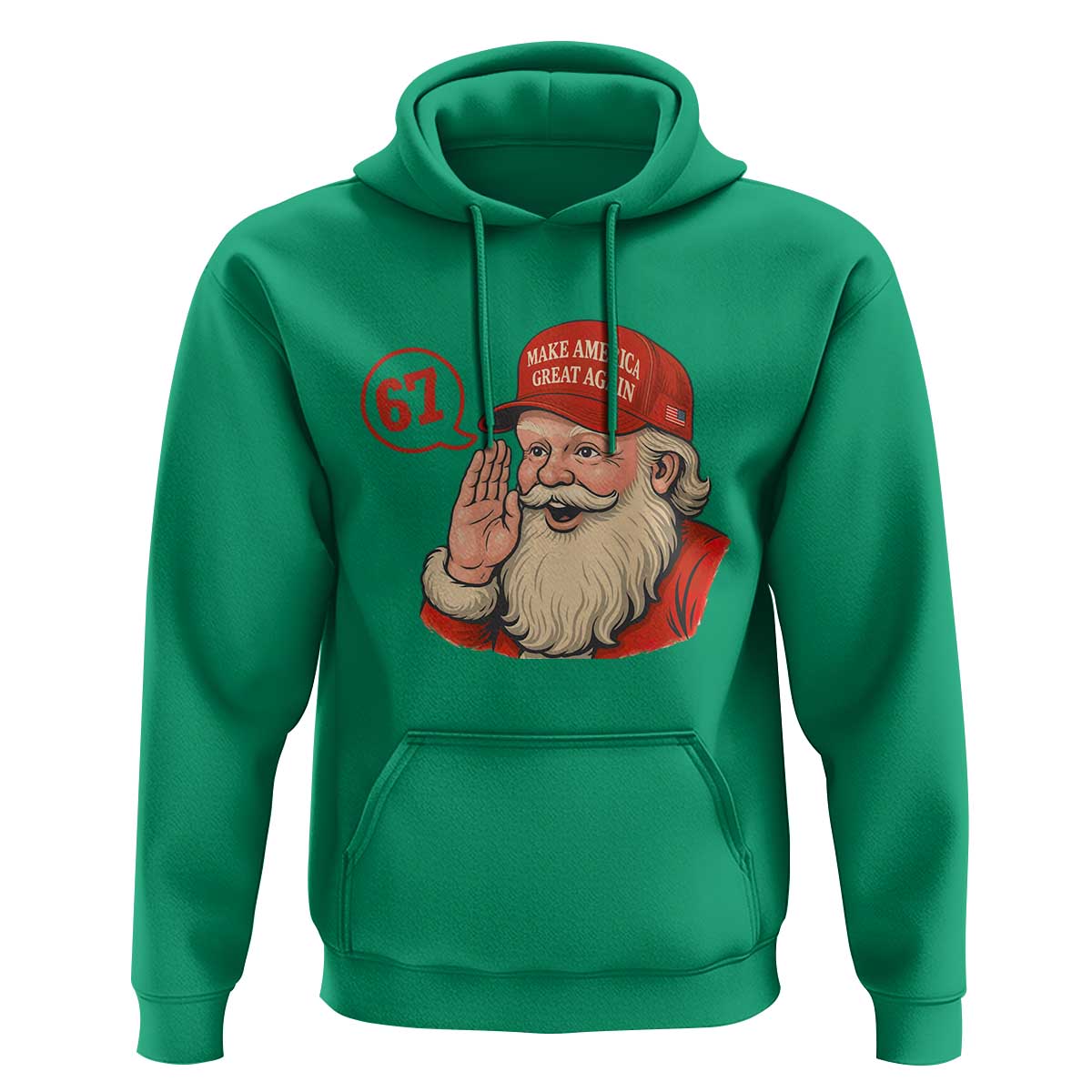 67 Six Seven Christmas Hoodie Santa MAGA Hat Xmas - Wonder Print Shop