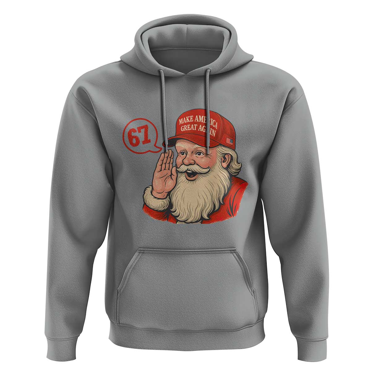 67 Six Seven Christmas Hoodie Santa MAGA Hat Xmas - Wonder Print Shop