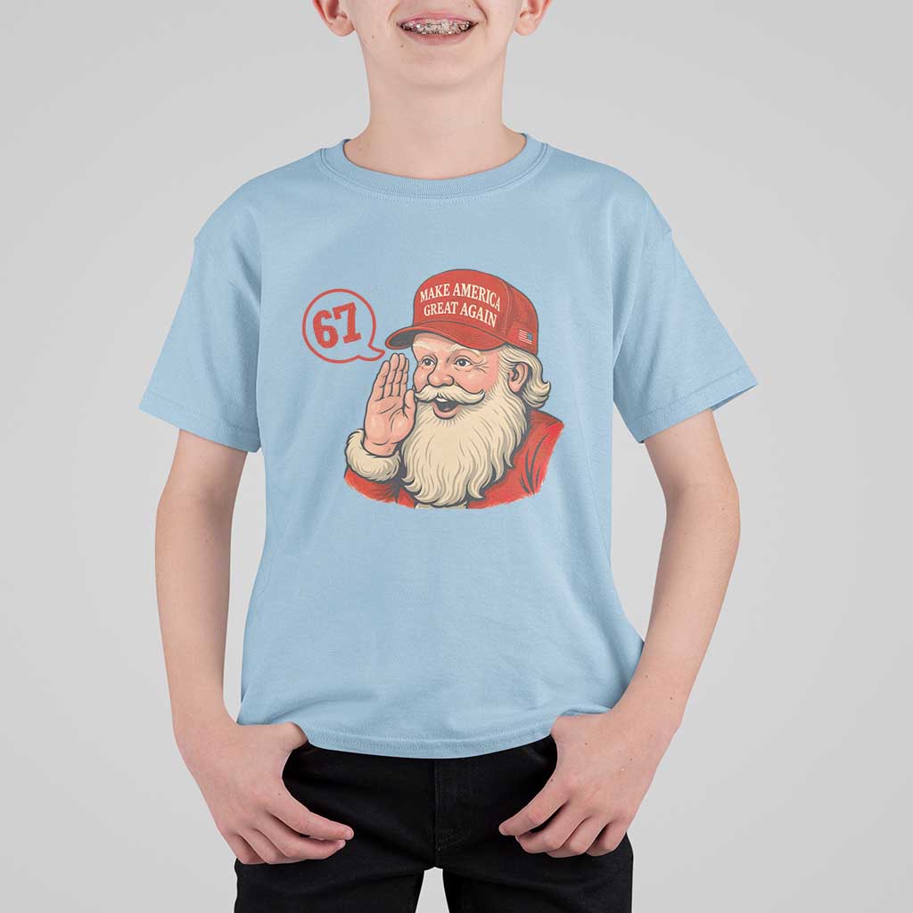 67 Six Seven Christmas T Shirt For Kid Santa MAGA Hat Xmas - Wonder Print Shop