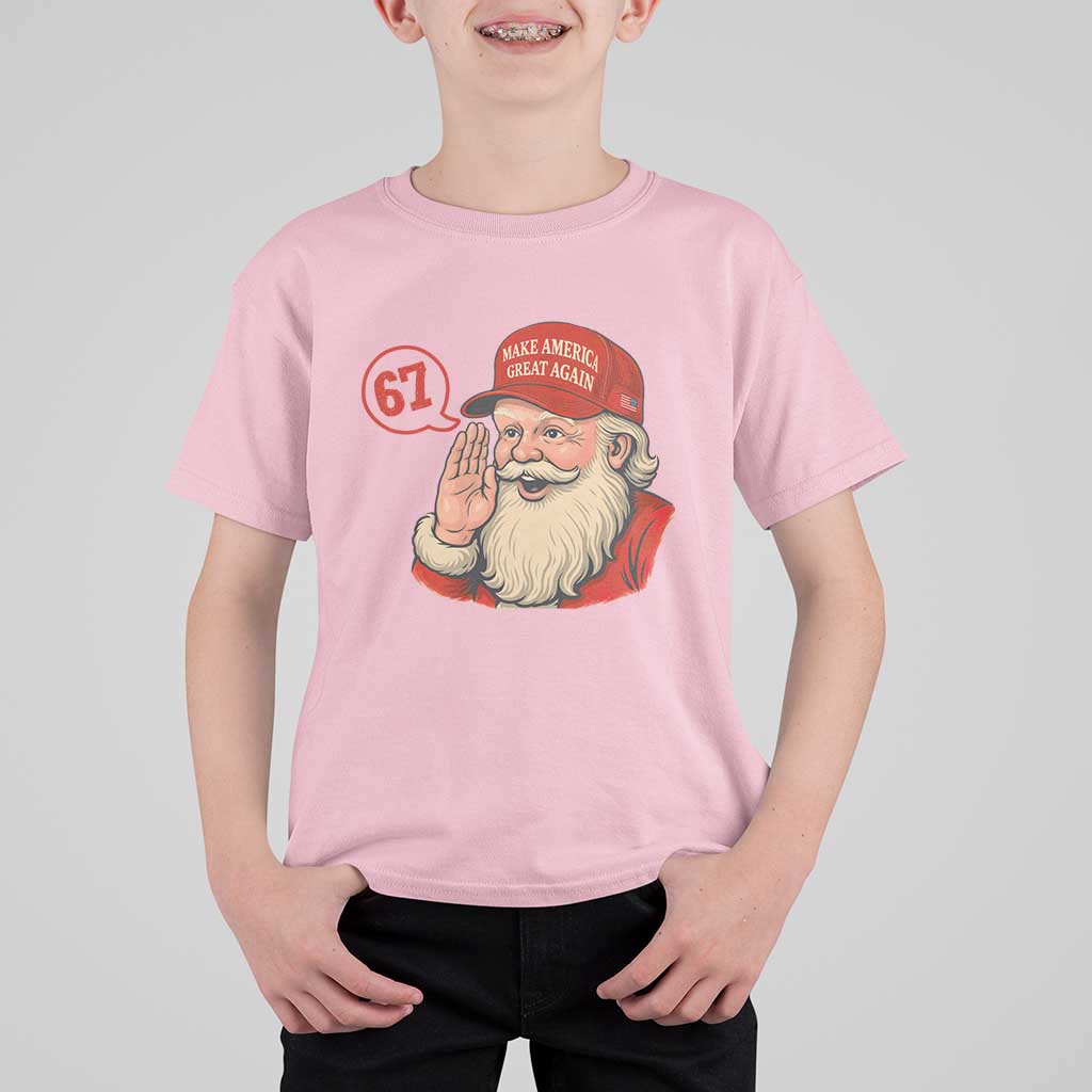 67 Six Seven Christmas T Shirt For Kid Santa MAGA Hat Xmas - Wonder Print Shop