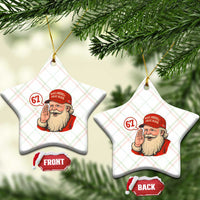 67 Six Seven Xmas Ceramic Ornament Santa MAGA Hat Xmas - Wonder Print Shop