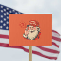 67 Six Seven Christmas Protest Sign Santa MAGA Hat Xmas - Wonder Print Shop