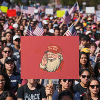 67 Six Seven Christmas Protest Sign Santa MAGA Hat Xmas - Wonder Print Shop