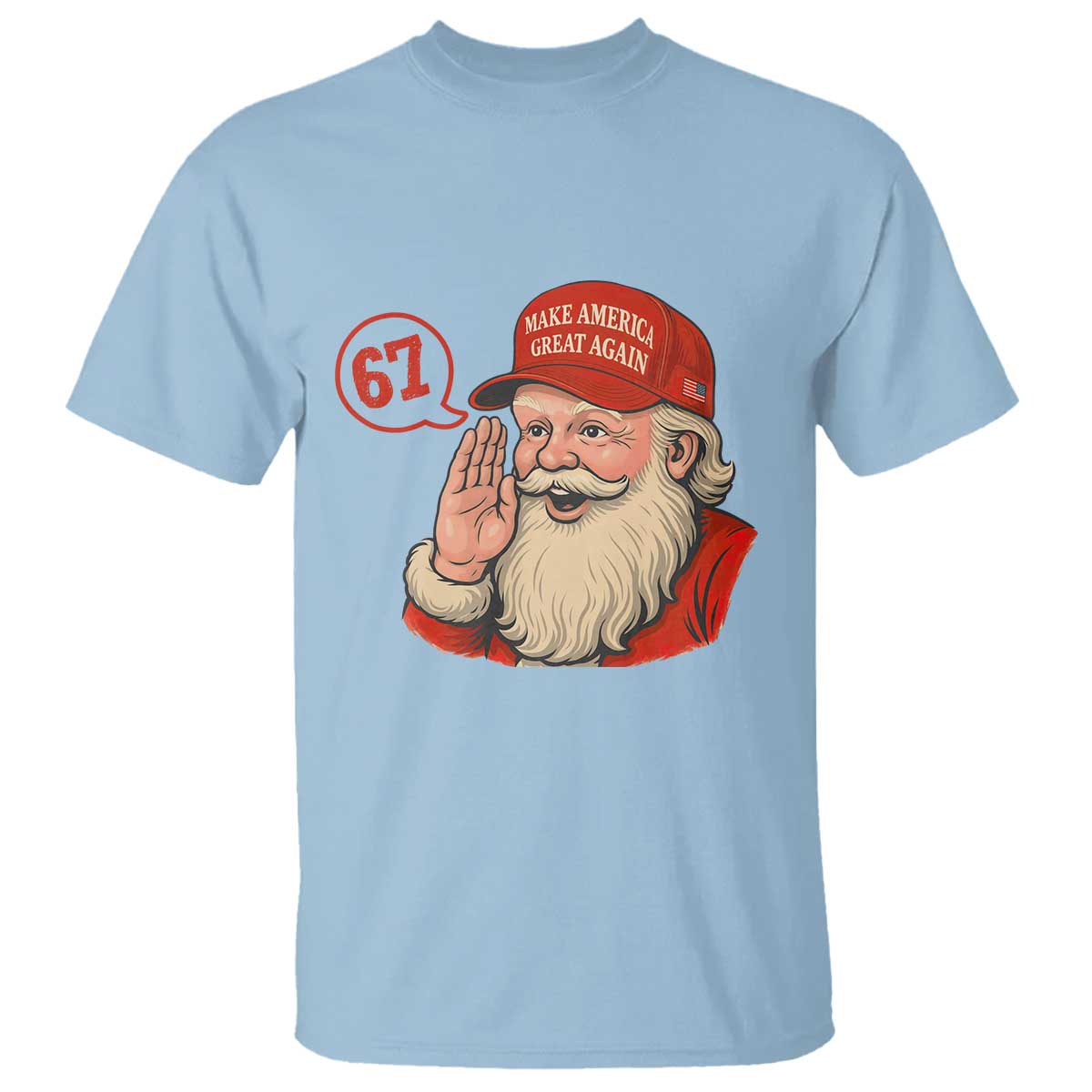 67 Six Seven Christmas T Shirt Santa MAGA Hat Xmas - Wonder Print Shop