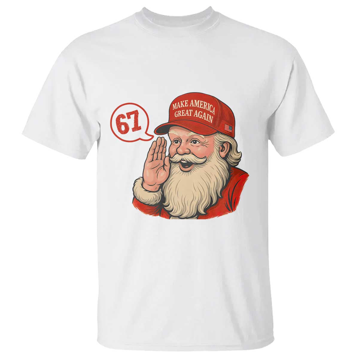 67 Six Seven Christmas T Shirt Santa MAGA Hat Xmas - Wonder Print Shop