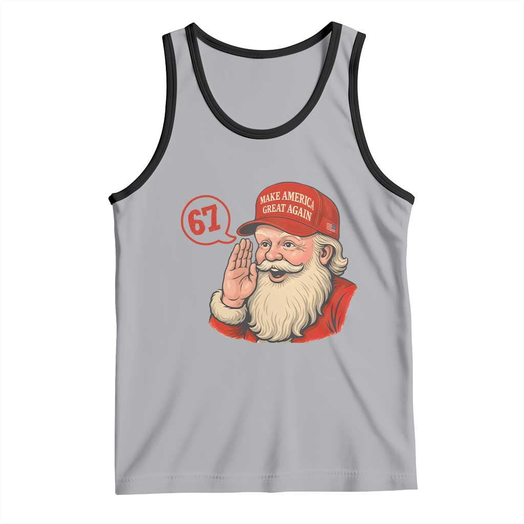 67 Six Seven Christmas Tank Top Santa MAGA Hat Xmas - Wonder Print Shop
