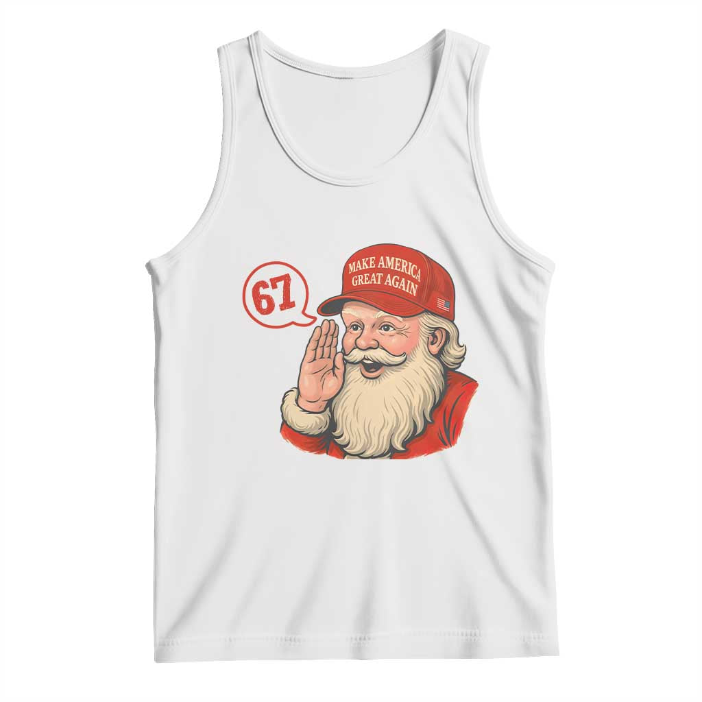 67 Six Seven Christmas Tank Top Santa MAGA Hat Xmas - Wonder Print Shop