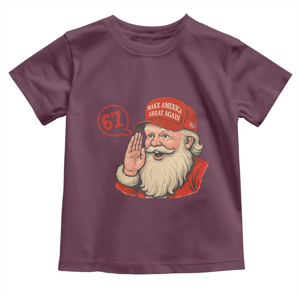 67 Six Seven Christmas Toddler T Shirt Santa MAGA Hat Xmas - Wonder Print Shop