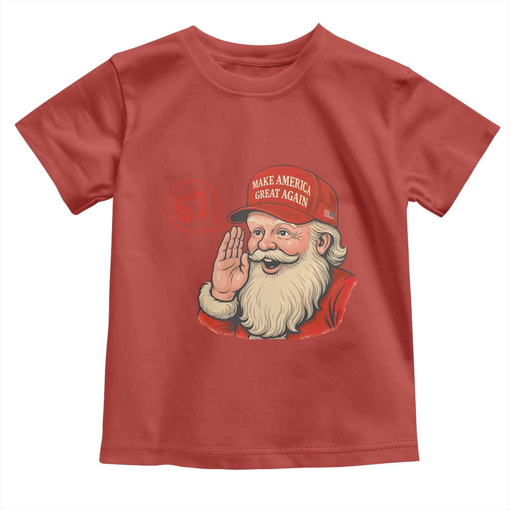 67 Six Seven Christmas Toddler T Shirt Santa MAGA Hat Xmas - Wonder Print Shop