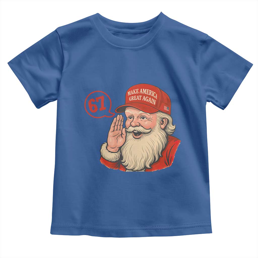 67 Six Seven Christmas Toddler T Shirt Santa MAGA Hat Xmas - Wonder Print Shop