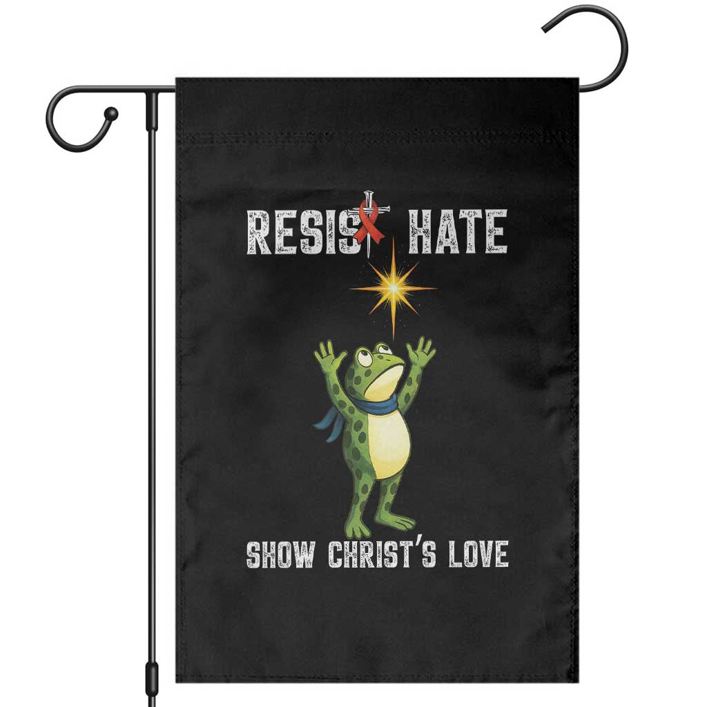 Resist Frog Garden Flag Christian HIV Awareness Red Ribbon - Wonder Print Shop
