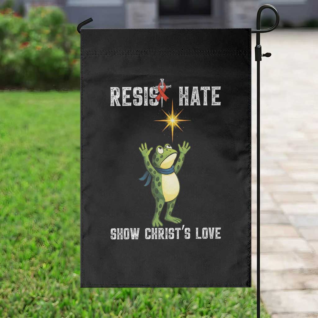 Resist Frog Garden Flag Christian HIV Awareness Red Ribbon - Wonder Print Shop