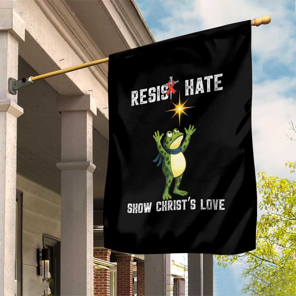 Resist Frog Garden Flag Christian HIV Awareness Red Ribbon - Wonder Print Shop