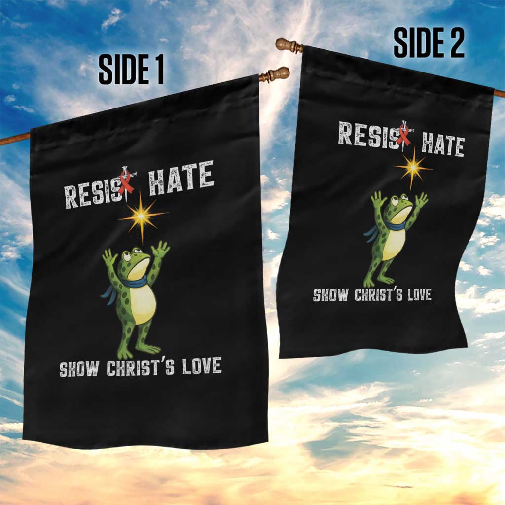 Resist Frog Garden Flag Christian HIV Awareness Red Ribbon - Wonder Print Shop