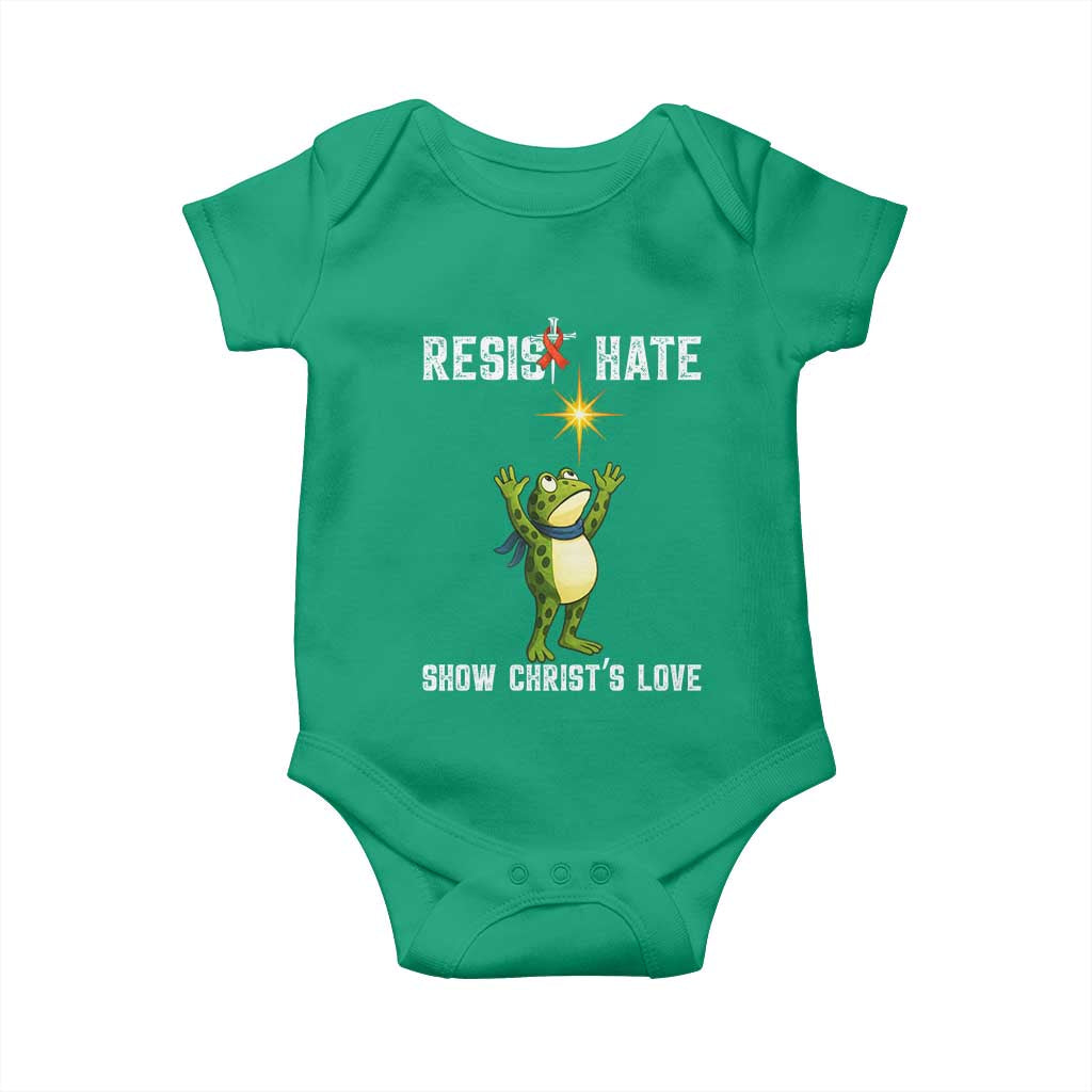 Resist Frog Baby Onesie Christian HIV Awareness Red Ribbon - Wonder Print Shop