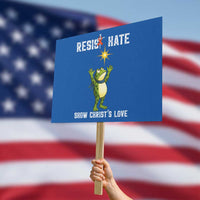 Resist Frog Protest Sign Christian HIV Awareness Red Ribbon - Wonder Print Shop