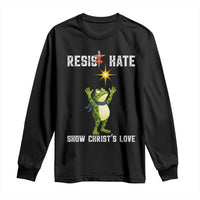 Resist Frog Long Sleeve Shirt Christian HIV Awareness Red Ribbon - Wonder Print Shop