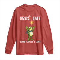 Resist Frog Long Sleeve Shirt Christian HIV Awareness Red Ribbon - Wonder Print Shop