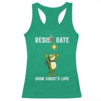 Resist Frog Racerback Tank Top Christian HIV Awareness Red Ribbon - Wonder Print Shop