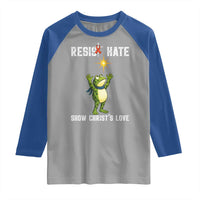 Resist Frog Raglan Shirt Christian HIV Awareness Red Ribbon - Wonder Print Shop