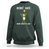 Resist Frog Sweatshirt Christian HIV Awareness Red Ribbon - Wonder Print Shop