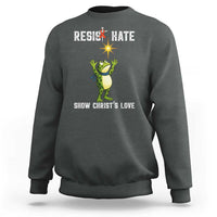 Resist Frog Sweatshirt Christian HIV Awareness Red Ribbon - Wonder Print Shop
