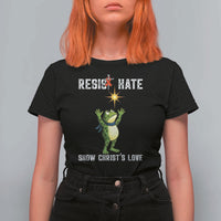 Resist Frog T Shirt For Women Christian HIV Awareness Red Ribbon - Wonder Print Shop