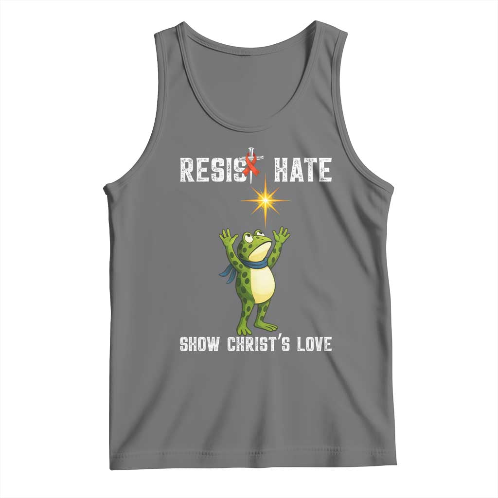 Resist Frog Tank Top Christian HIV Awareness Red Ribbon - Wonder Print Shop