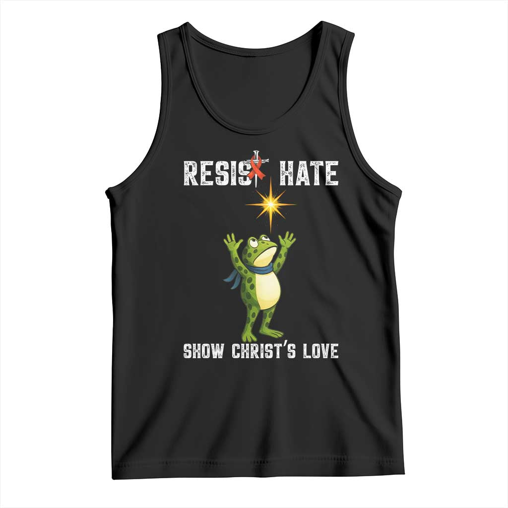 Resist Frog Tank Top Christian HIV Awareness Red Ribbon - Wonder Print Shop