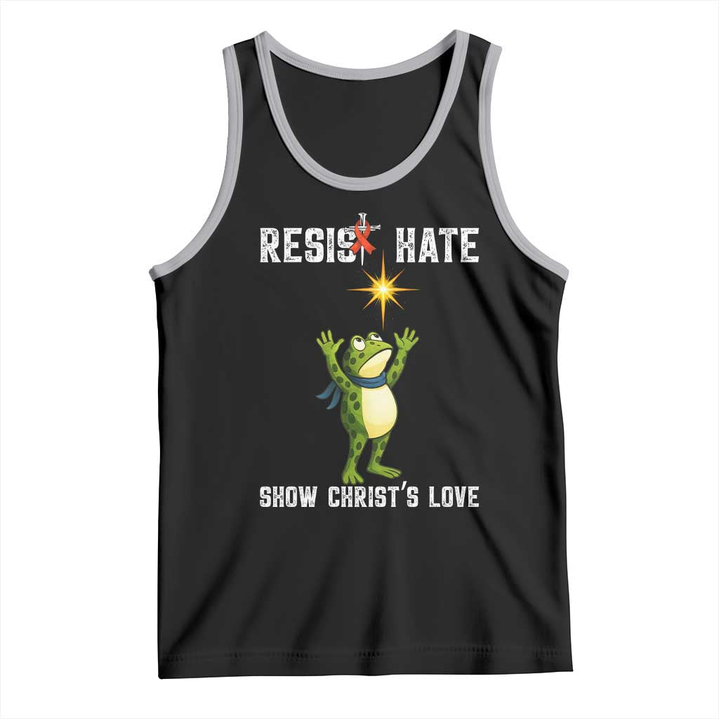 Resist Frog Tank Top Christian HIV Awareness Red Ribbon - Wonder Print Shop