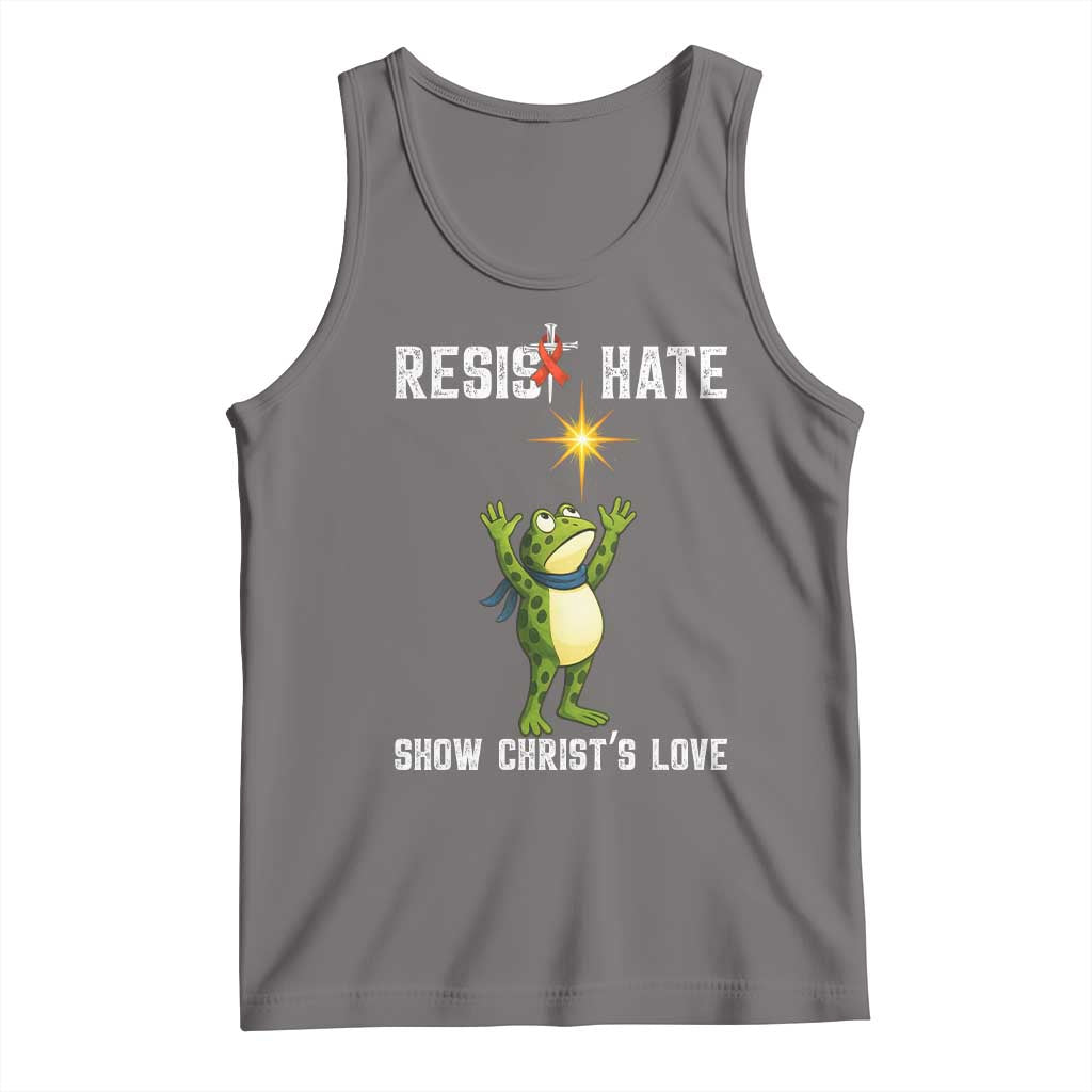 Resist Frog Tank Top Christian HIV Awareness Red Ribbon - Wonder Print Shop