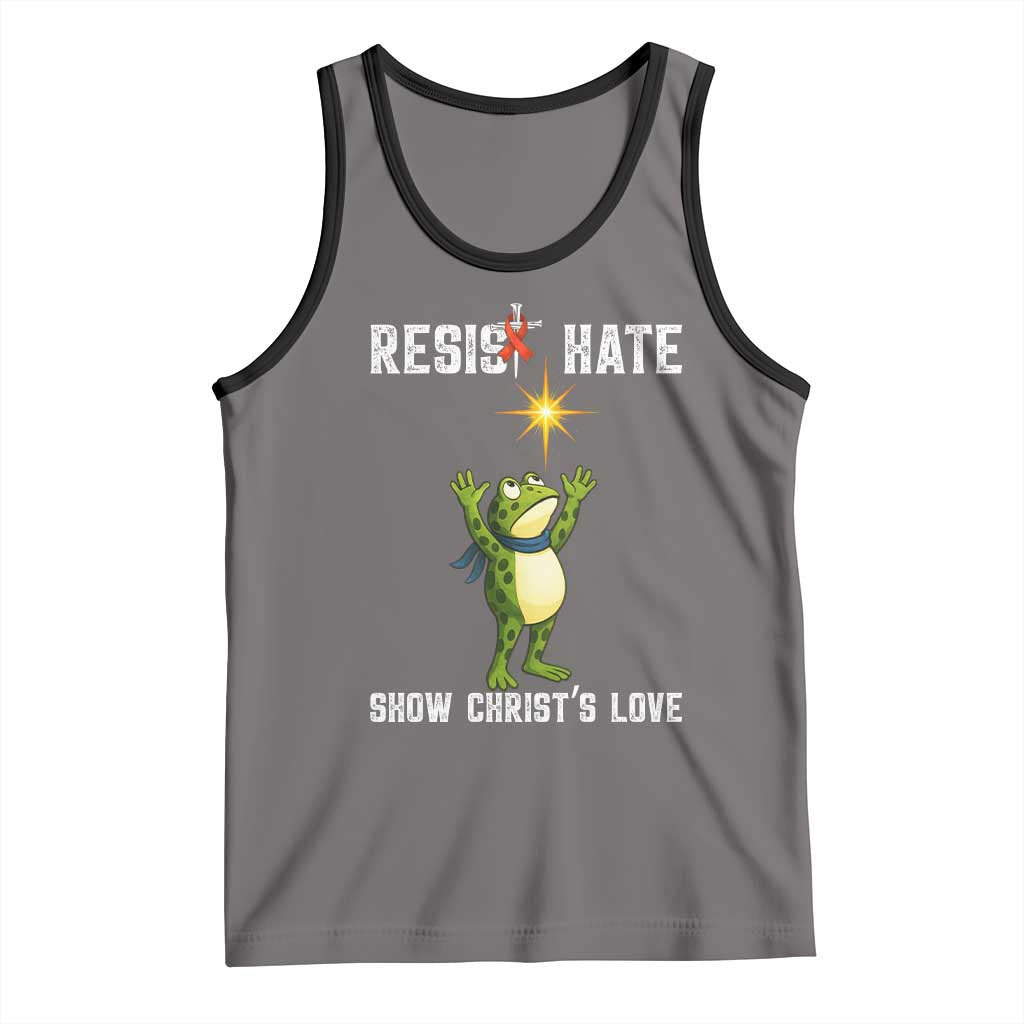 Resist Frog Tank Top Christian HIV Awareness Red Ribbon - Wonder Print Shop