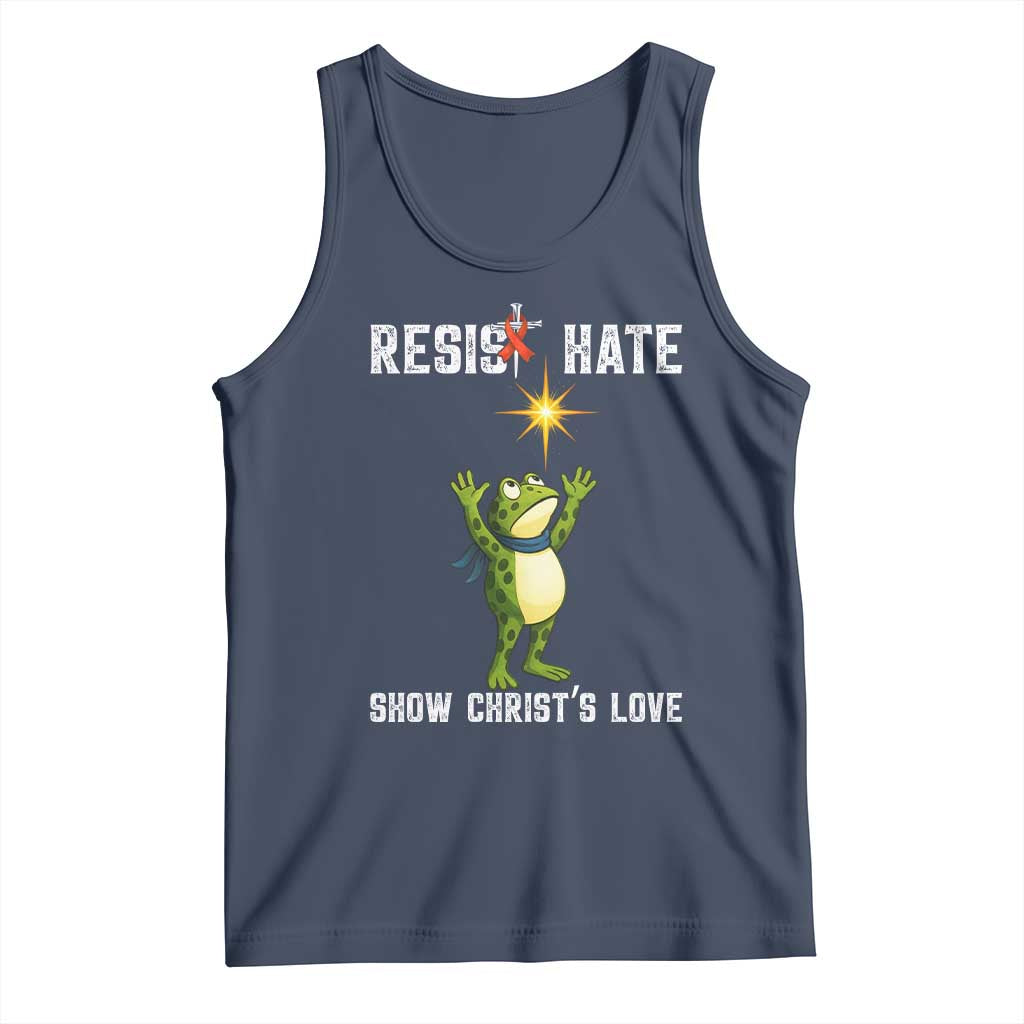Resist Frog Tank Top Christian HIV Awareness Red Ribbon - Wonder Print Shop