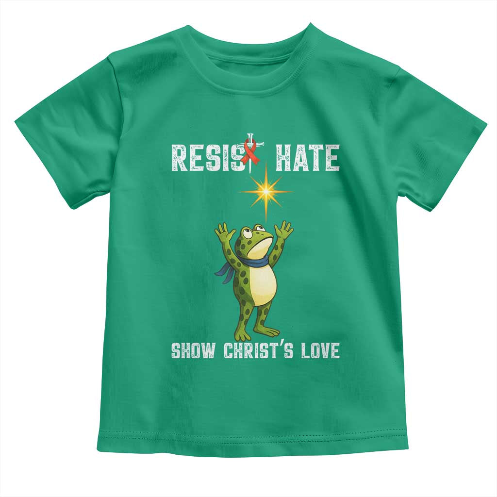 Resist Frog Toddler T Shirt Christian HIV Awareness Red Ribbon - Wonder Print Shop