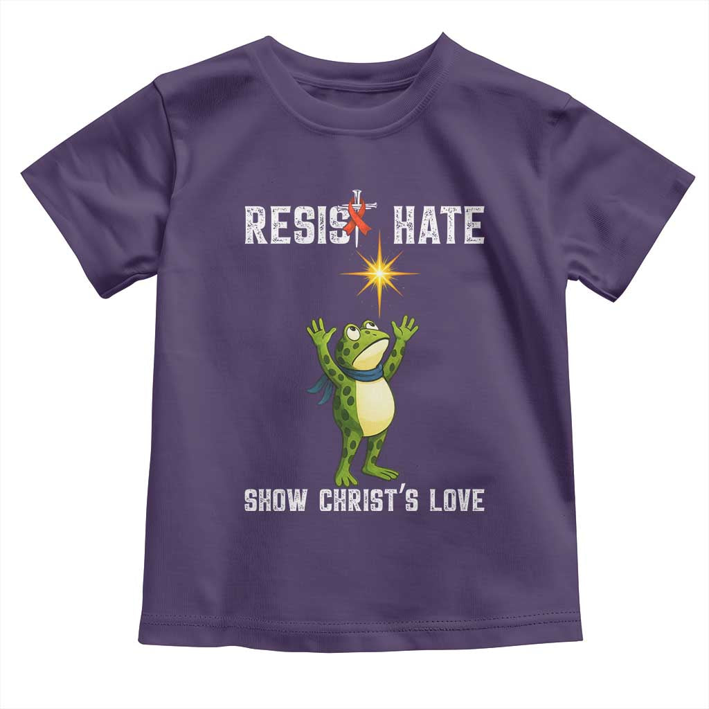 Resist Frog Toddler T Shirt Christian HIV Awareness Red Ribbon - Wonder Print Shop