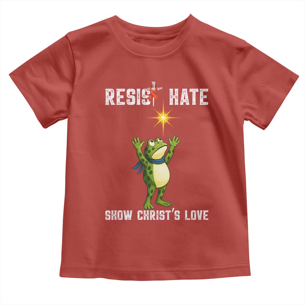 Resist Frog Toddler T Shirt Christian HIV Awareness Red Ribbon - Wonder Print Shop
