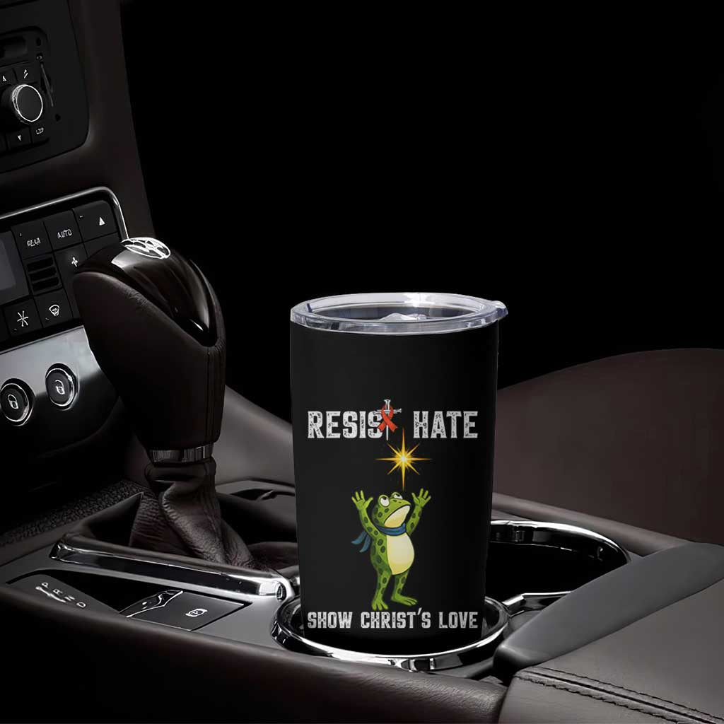 Resist Frog Tumbler Cup Christian HIV Awareness Red Ribbon - Wonder Print Shop
