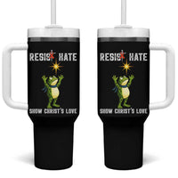 Resist Frog Tumbler With Handle Christian HIV Awareness Red Ribbon - Wonder Print Shop